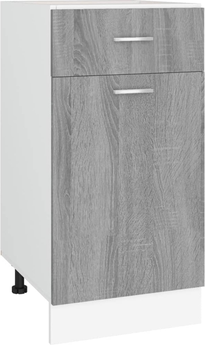 Vidaxl Onderkast Met Lade 40x46x81,5 Cm Bewerkt Hout Grijs Sonoma - Bruin