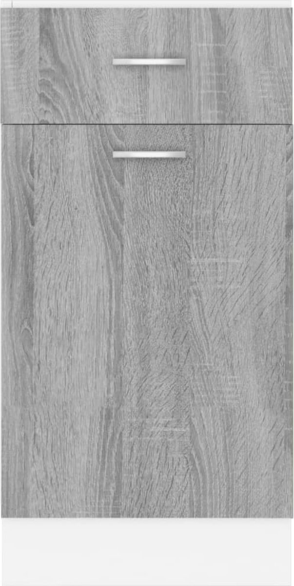 Vidaxl Onderkast Met Lade 40x46x81,5 Cm Bewerkt Hout Grijs Sonoma - Bruin