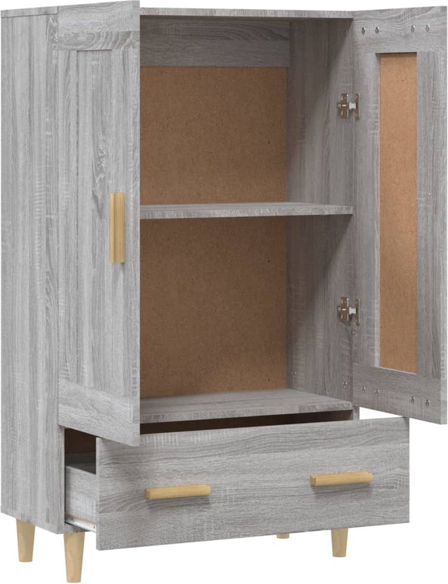 Vidaxl Hoge Kast 70x31x115 Cm Bewerkt Hout Sonoma Eikenkleurig - Grijs