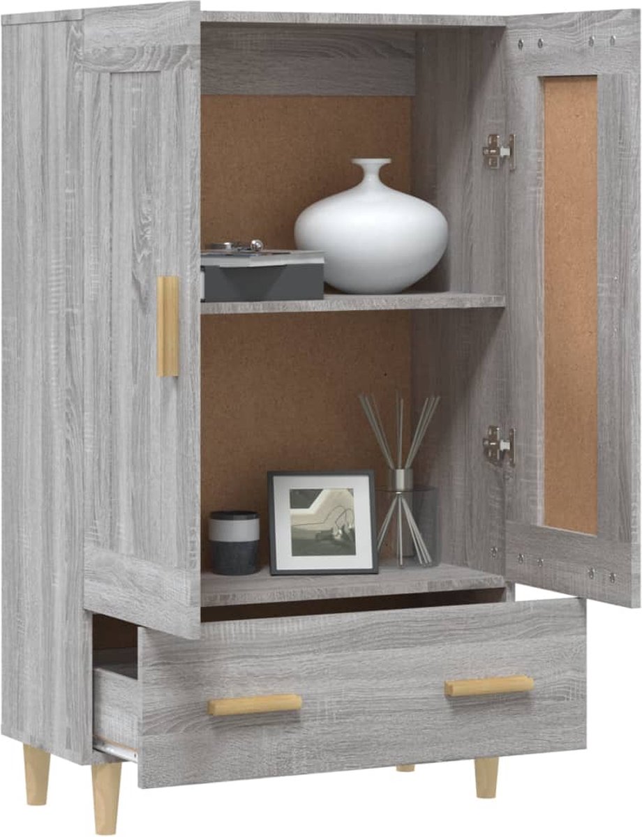 Vidaxl Hoge Kast 70x31x115 Cm Bewerkt Hout Sonoma Eikenkleurig - Grijs