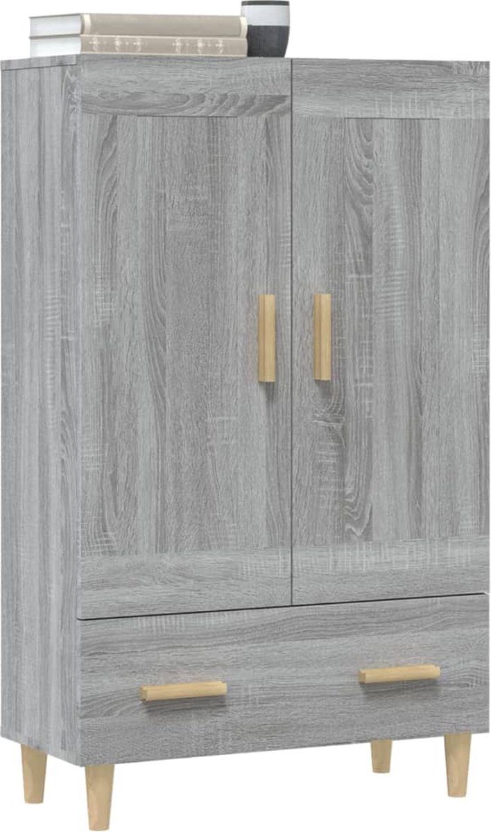 Vidaxl Hoge Kast 70x31x115 Cm Bewerkt Hout Sonoma Eikenkleurig - Grijs