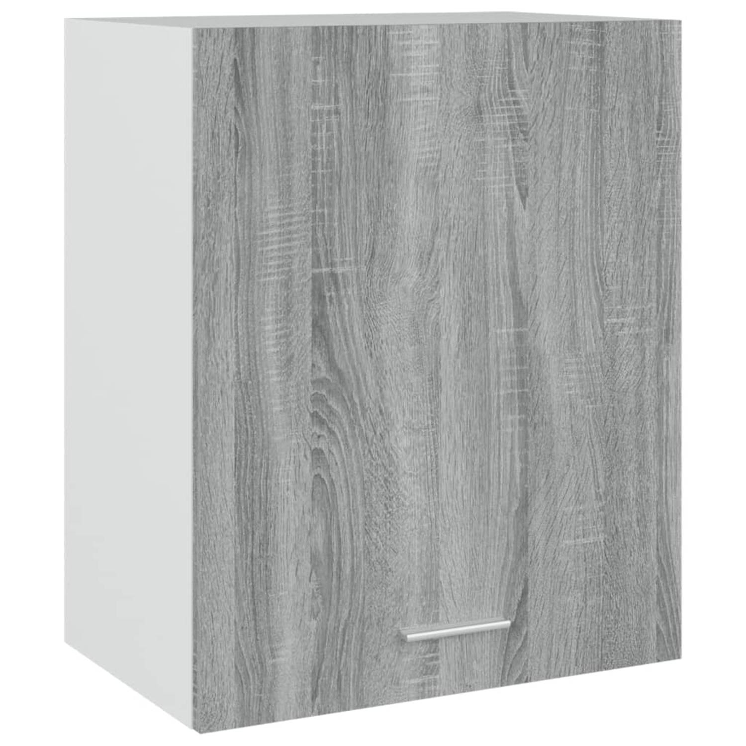 Vidaxl Wandkast Hangend 50x31x60 Cm Bewerkt Hout Sonoma Eiken - Gris