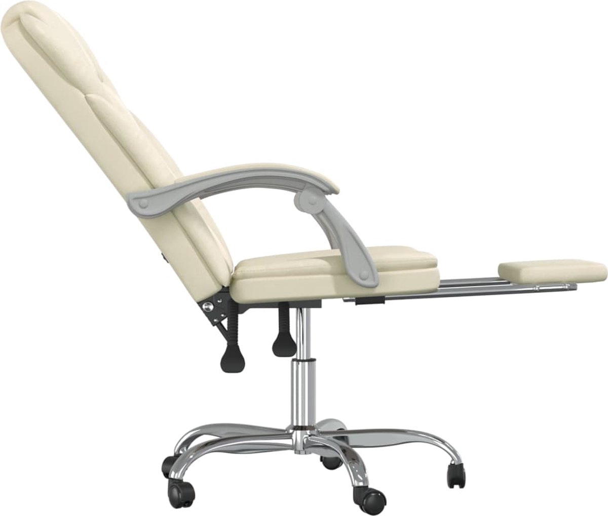 Vidaxl Kantoorstoel Verstelbaar Kunstleer Crèmekleurig