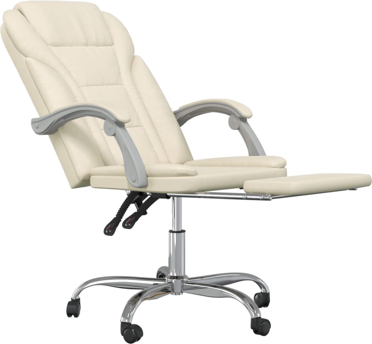 Vidaxl Kantoorstoel Verstelbaar Kunstleer Crèmekleurig