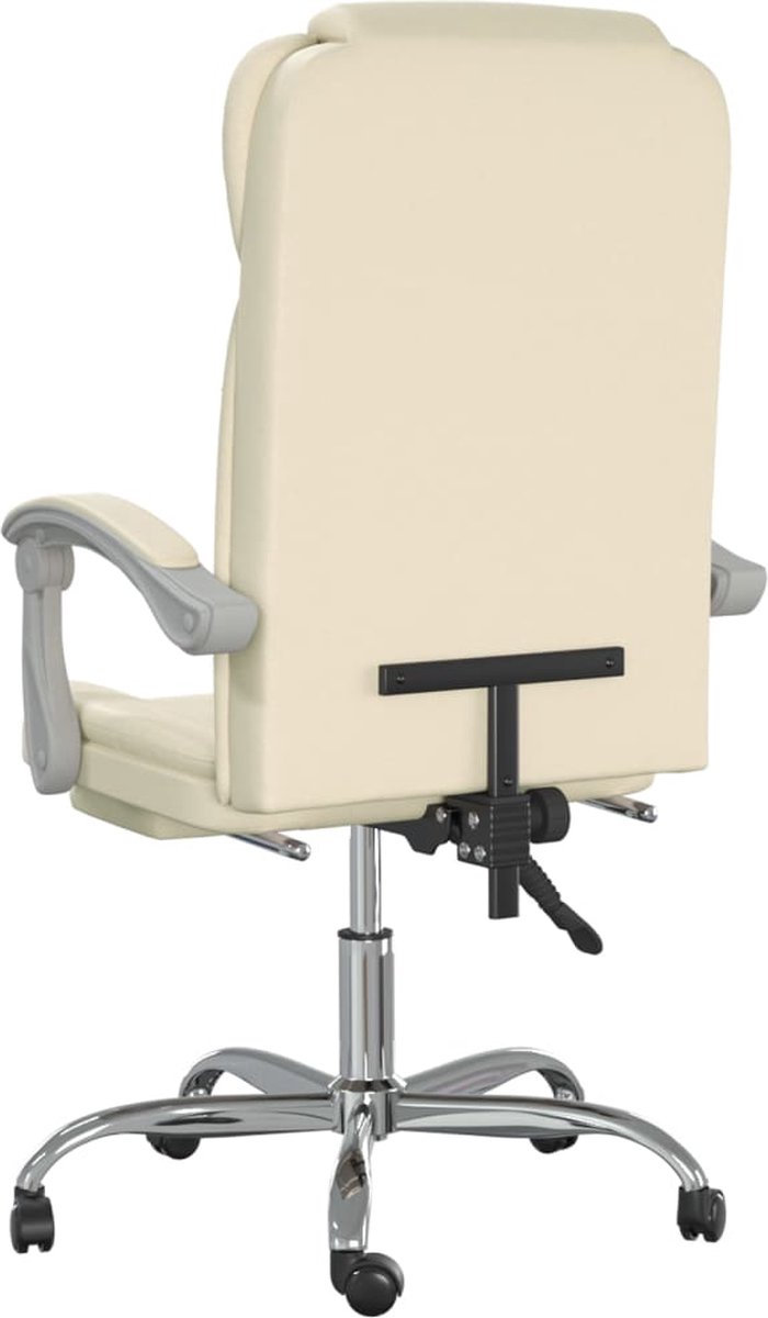 Vidaxl Kantoorstoel Verstelbaar Kunstleer Crèmekleurig