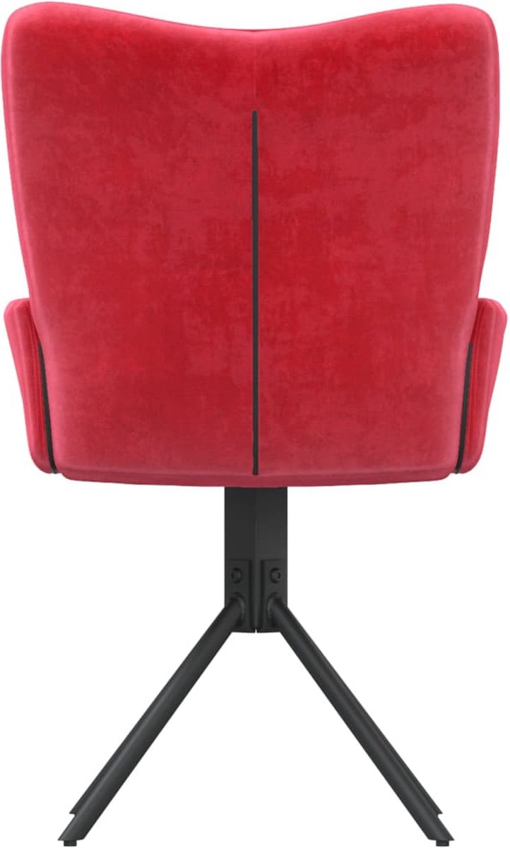 Vidaxl Eetkamerstoelen Draaibaar 2 St Fluweel Wijn - Rood