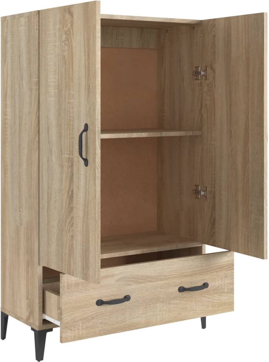 Vidaxl Hoge Kast 70x31x115 Cm Bewerkt Hout Sonoma Eikenkleurig - Bruin