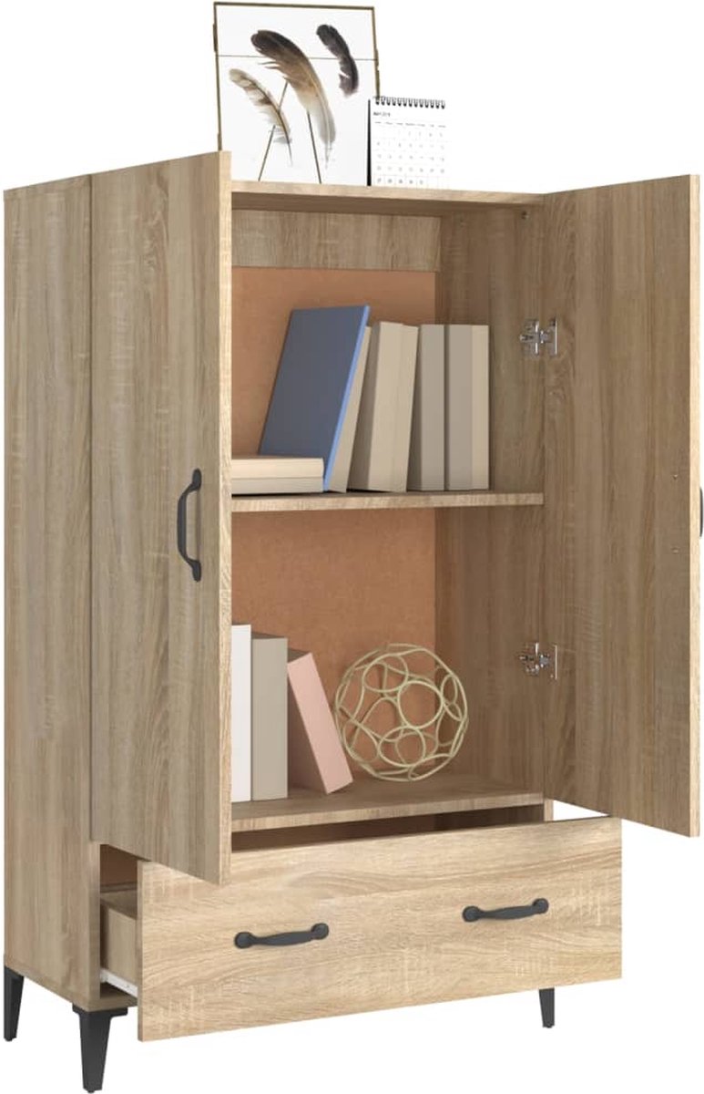 Vidaxl Hoge Kast 70x31x115 Cm Bewerkt Hout Sonoma Eikenkleurig - Bruin