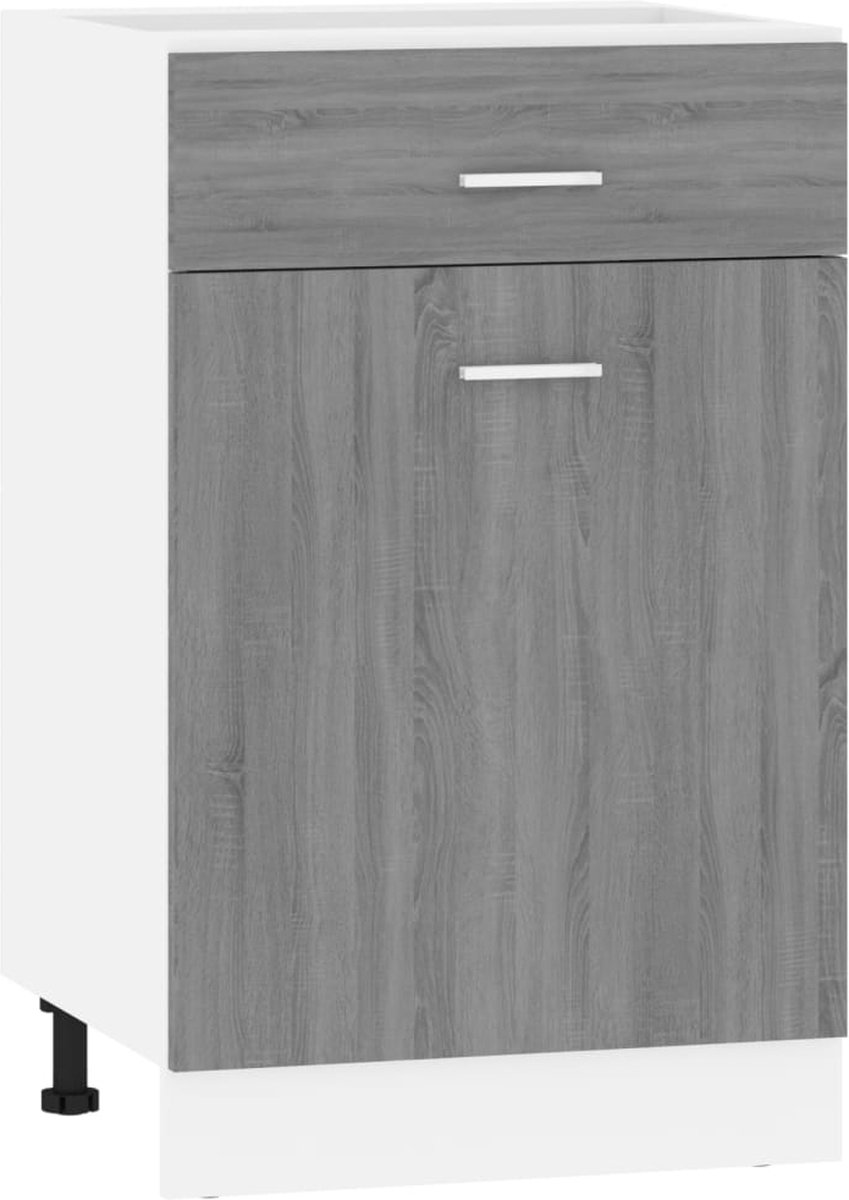 Vidaxl Onderkast Met Lade 50x46x81,5 Cm Bewerkt Hout Sonoma - Grijs