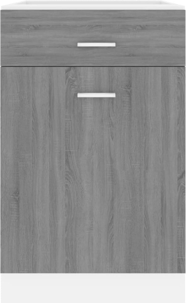 Vidaxl Onderkast Met Lade 50x46x81,5 Cm Bewerkt Hout Sonoma - Grijs