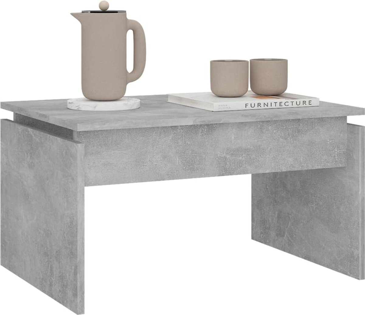 Vidaxl Salontafel 68x50x38 Cm Spaanplaat Beton - Gris