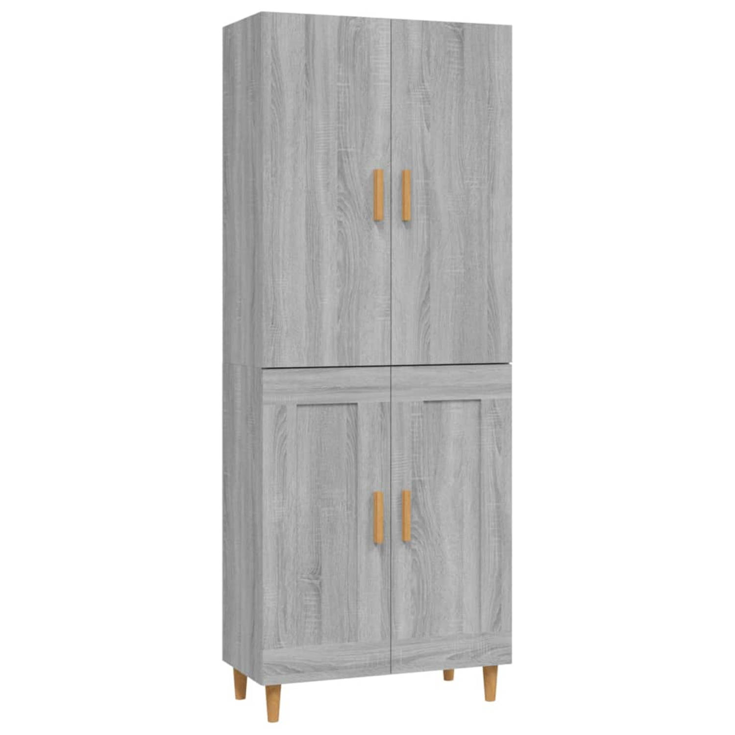 Vidaxl Hoge Kast 70x34x180 Cm Bewerkt Hout Sonoma Eikenkleurig - Grijs