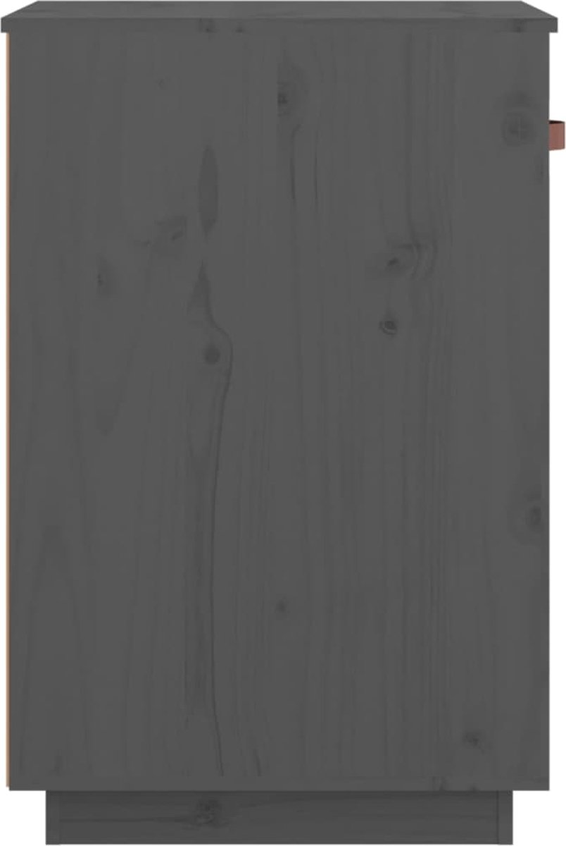Vidaxl Bureaukastje 40x50x75 Cm Massief Grenenhout - Grijs