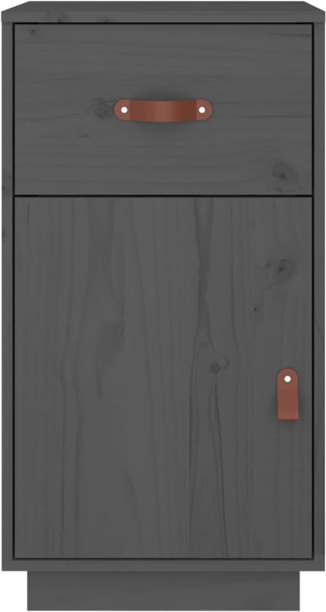 Vidaxl Bureaukastje 40x50x75 Cm Massief Grenenhout - Grijs