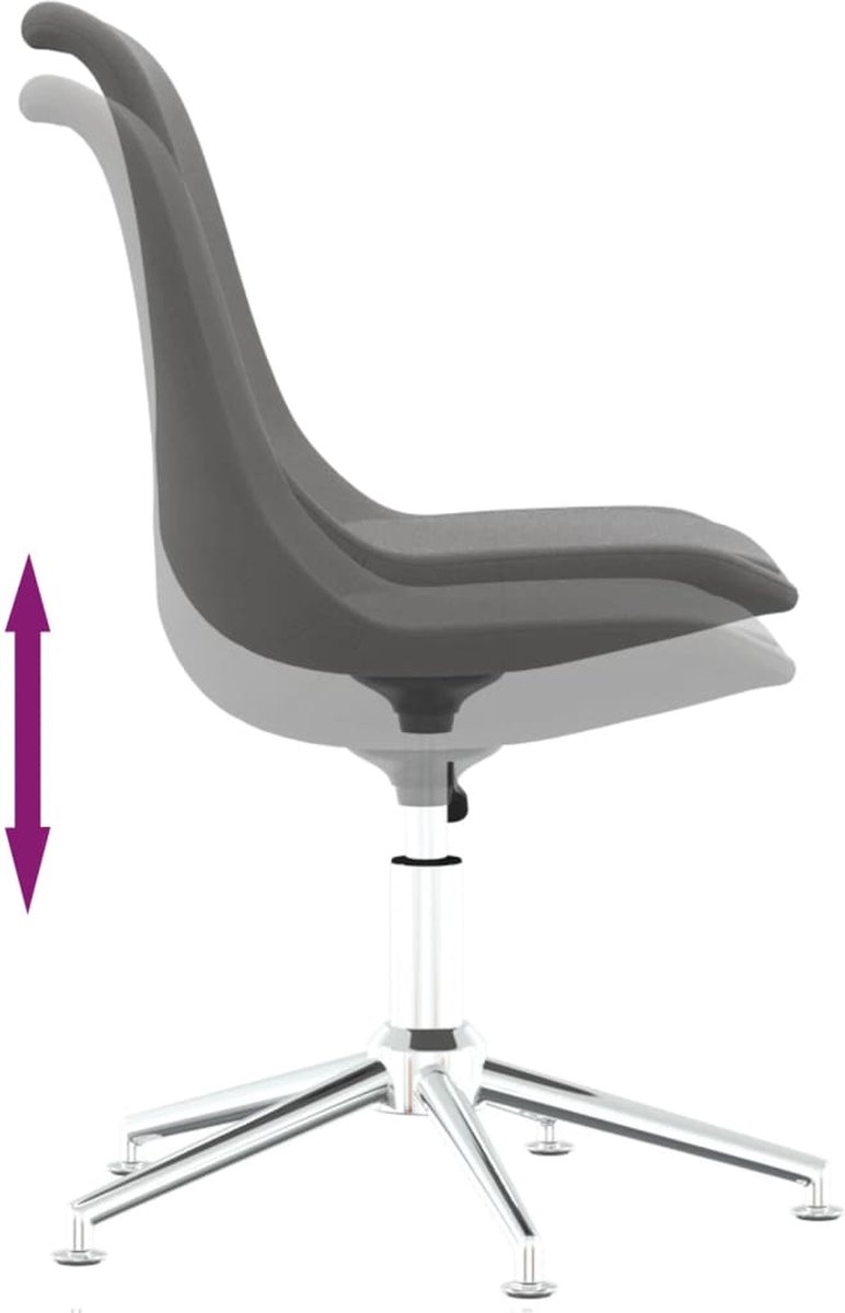 Vidaxl Eetkamerstoelen Draaibaar 4 St Stof Licht - Grijs