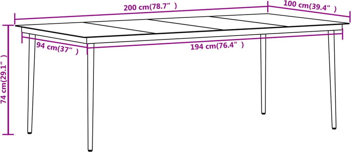 Vidaxl 7-delige Tuinset - Zwart