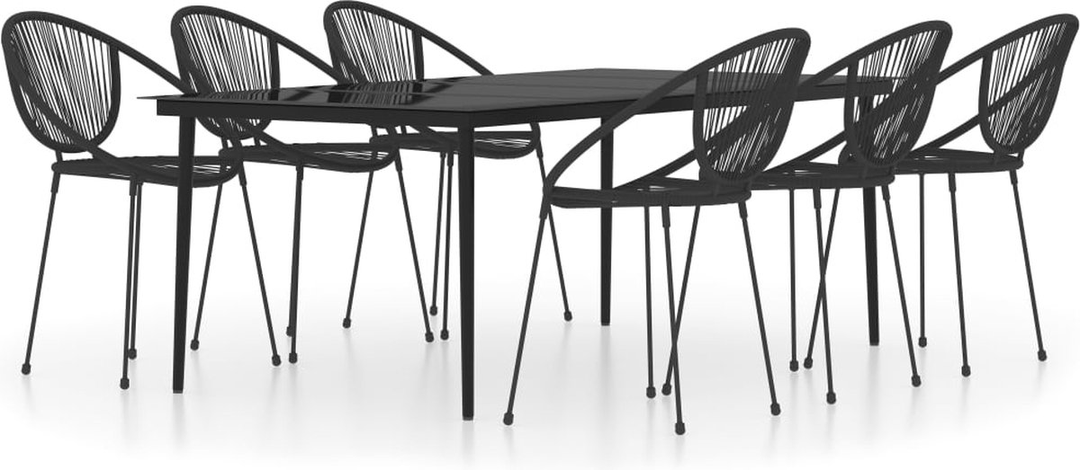 Vidaxl 7-delige Tuinset - Zwart