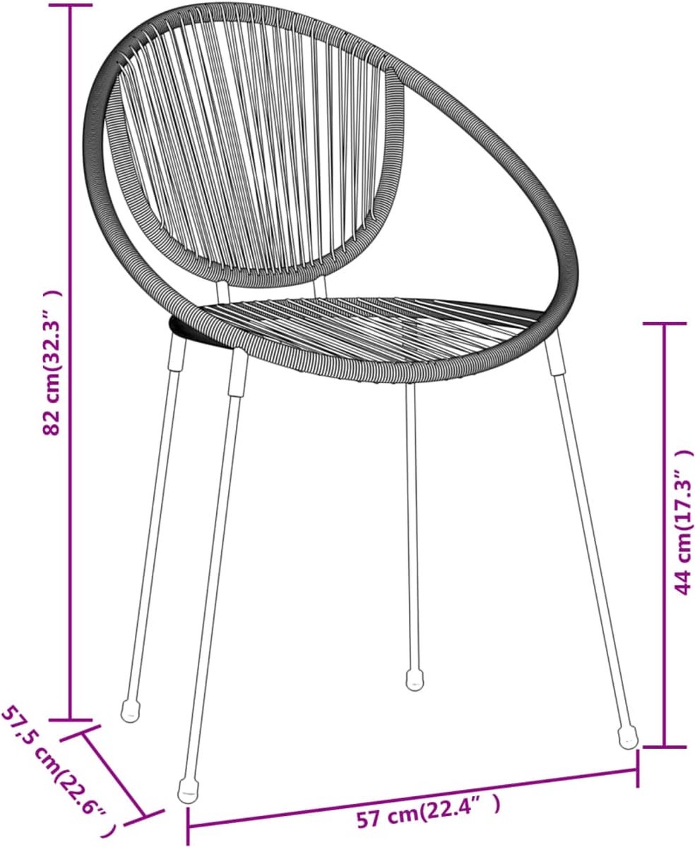Vidaxl 7-delige Tuinset - Zwart