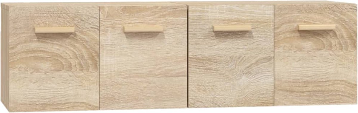 Vidaxl Wandkasten 2 St 60x36,5x35 Cm Bewerkt Hout Sonoma Eikenkleurig - Bruin