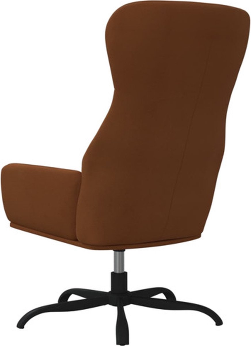Vidaxl Relaxstoel Met Voetensteun Microvezelstof - Bruin