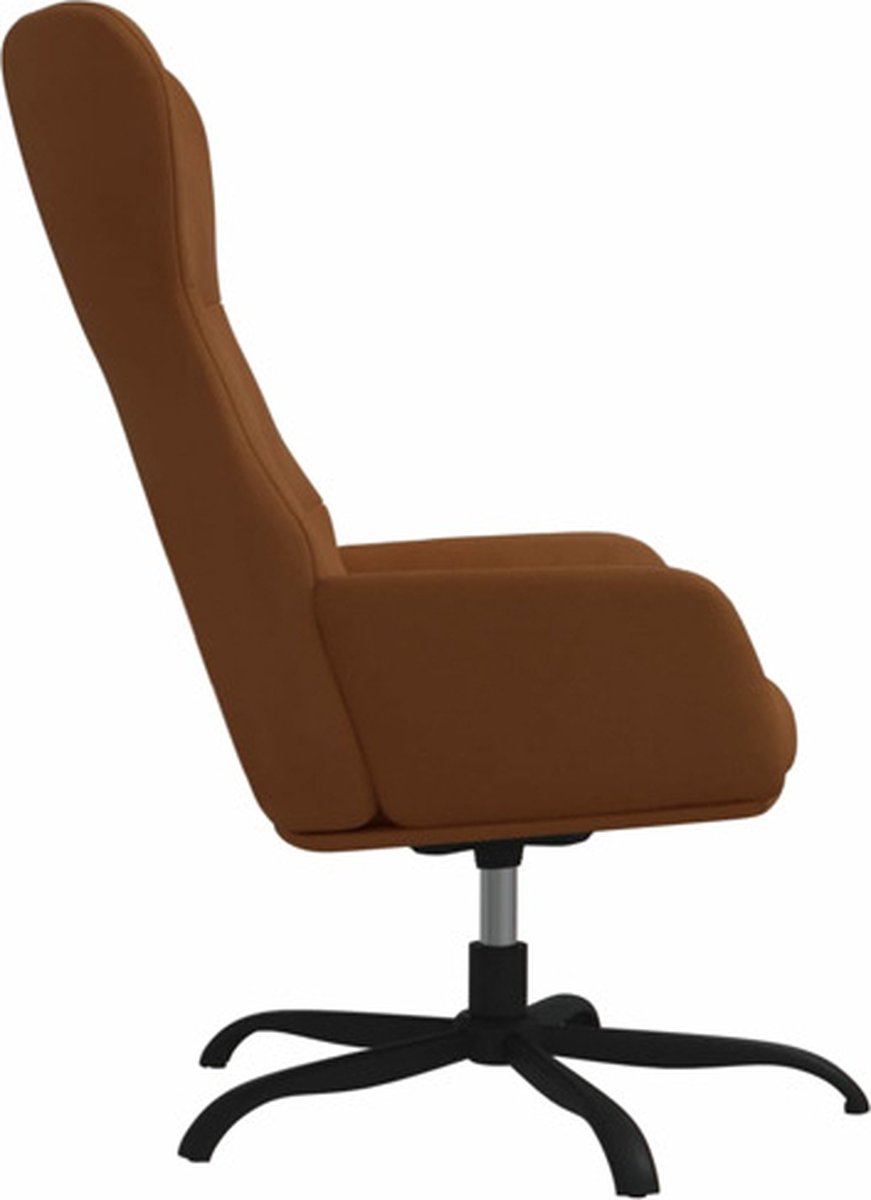 Vidaxl Relaxstoel Met Voetensteun Microvezelstof - Bruin