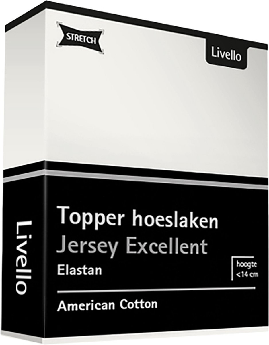 Livello Hoeslaken Topper Jersey Excellent Offwhite 120 X 200 Cm - Beige