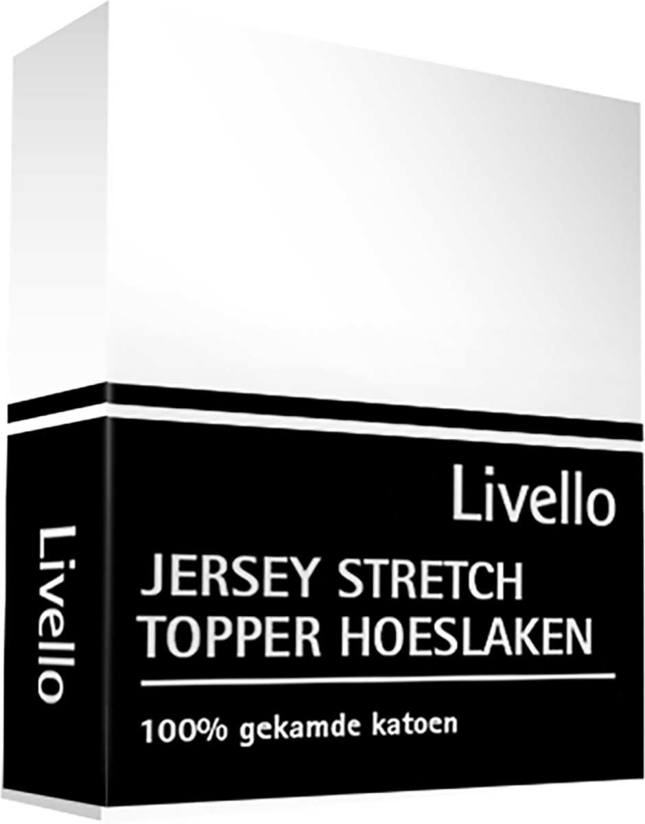 Livello Hoeslaken Topper Jersey Wit 180 X 200/ 210 Cm