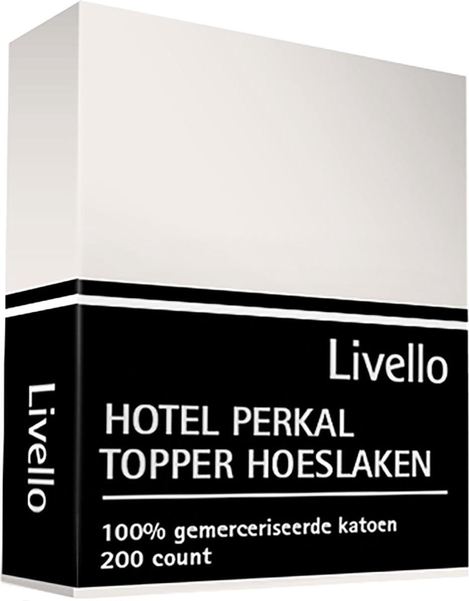 Livello Hoeslaken Topper Perkal Ivoor 90 X 210 Cm - Beige