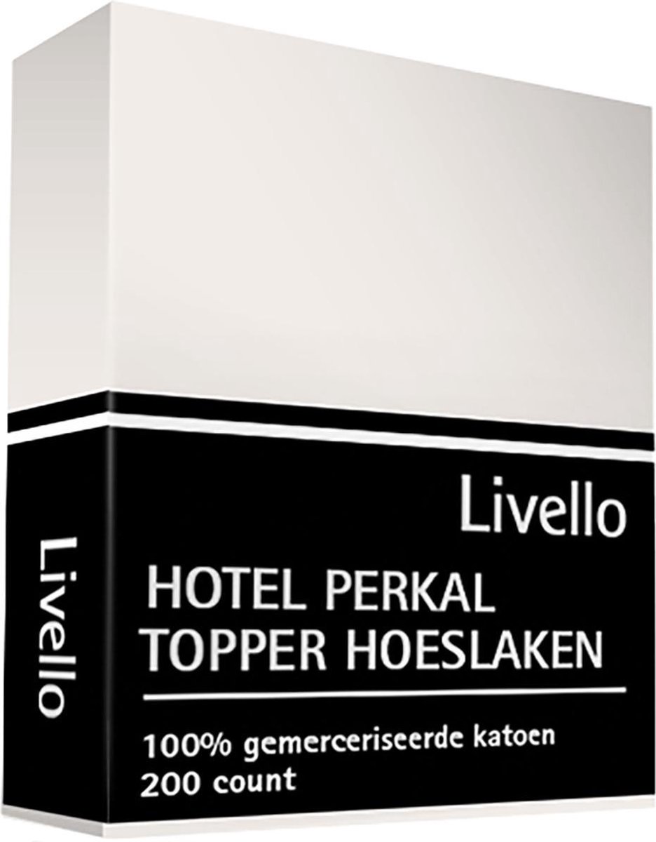Livello Hoeslaken Topper Perkal Ivoor 90 X 220 Cm - Beige