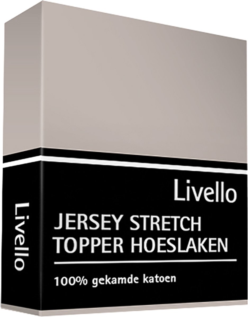 Livello Hoeslaken Topper Jersey Stone 180 X 200/ 210 Cm - Beige