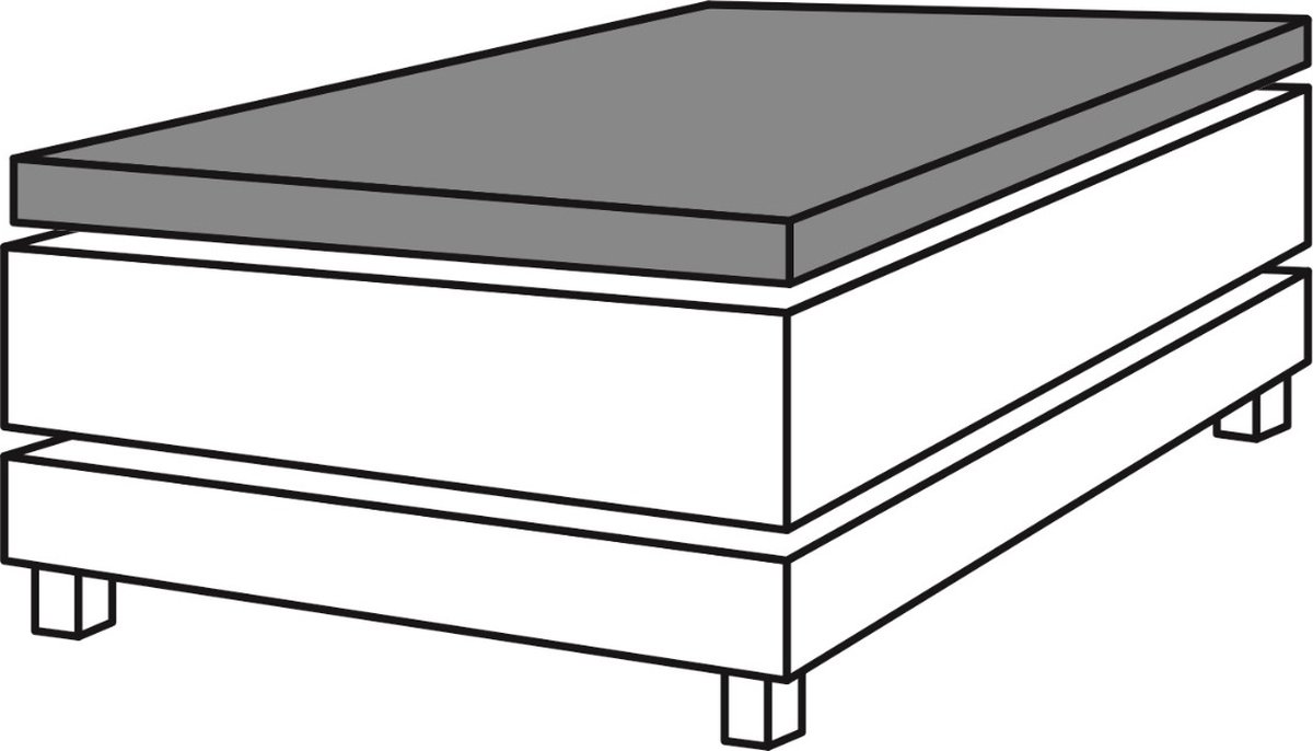 Livello Hoeslaken Topper Jersey Excellent Light Blue 180 X 200 Cm - Blauw