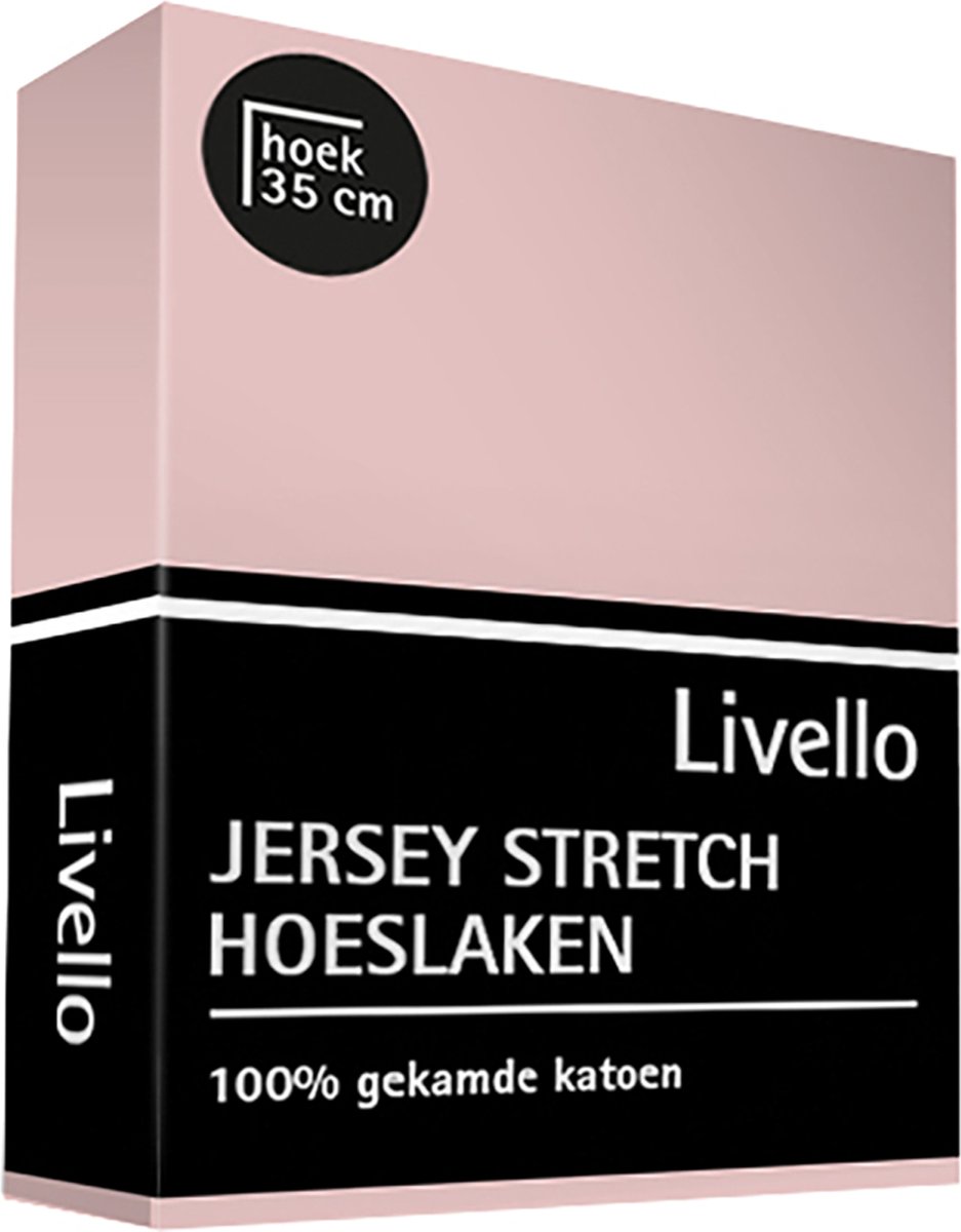 Livello Hoeslaken Jersey Blossom 160 X 200 Cm - Roze