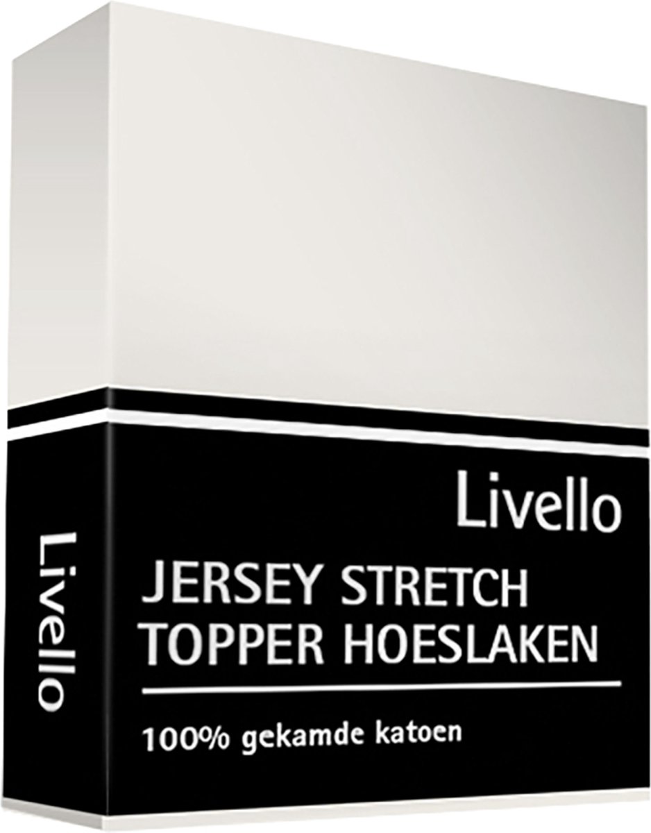 Livello Hoeslaken Topper Jersey Offwhite 90 X 200/ 210 Cm - Beige