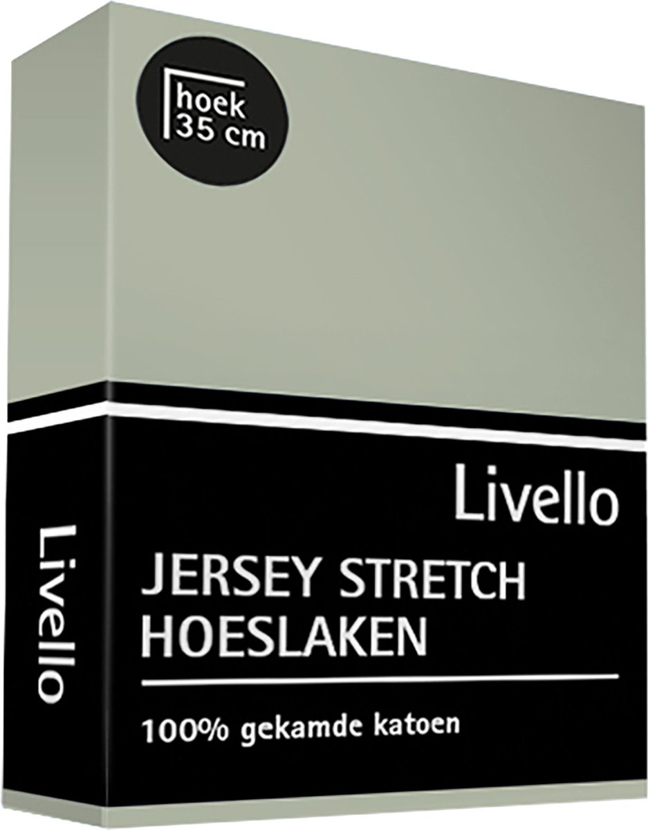 Livello Hoeslaken Jersey Mineral 90 X 200 Cm - Groen