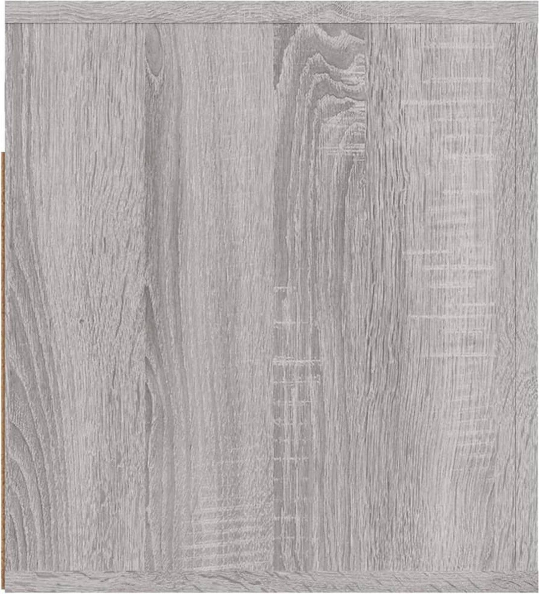Vidaxl Nachtkastje Wandgemonteerd 50x36x40 Cm Sonoma Eikenkleur - Grijs