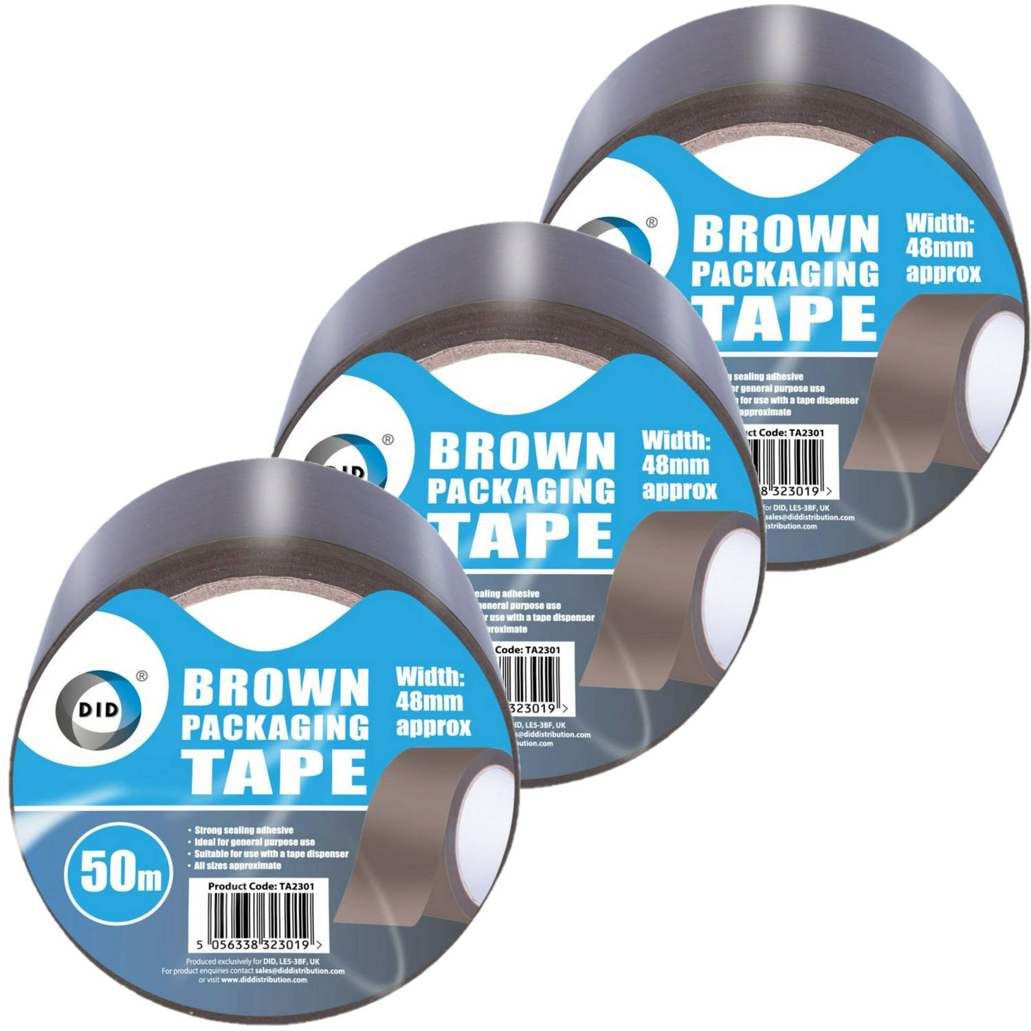 Did Verpakkingstape 3 Stuks 50 Meter X 48 Mm - Tape (Klussen) - Bruin