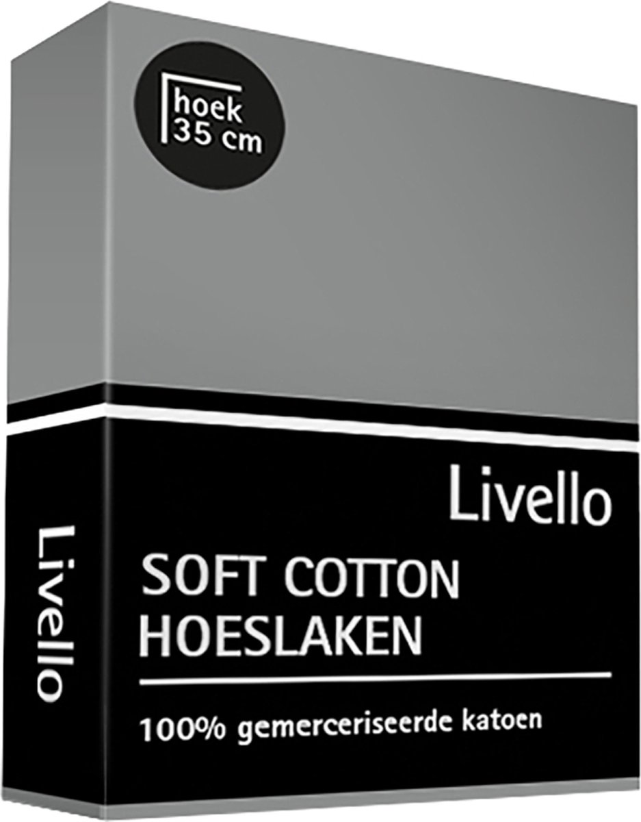 Livello Hoeslaken Soft Cotton Grey 90 X 210 Cm - Grijs