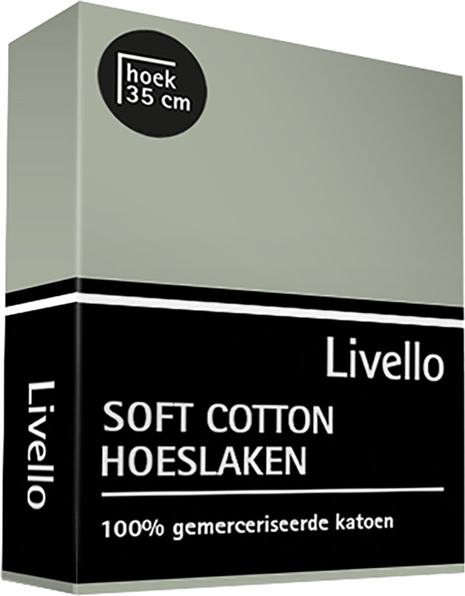 Livello Hoeslaken Soft Cotton Light Green 80 X 200 Cm - Groen