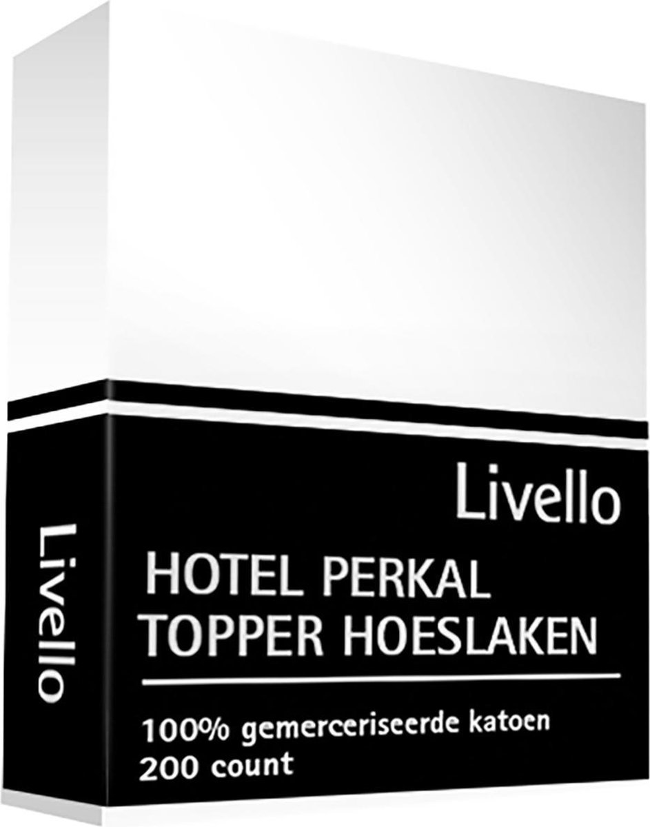 Livello Hoeslaken Topper Perkal Wit 90 X 200 Cm