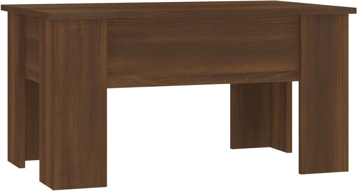 Vidaxl Salontafel 79x49x41 Cm Bewerkt Houteikenkleurig - Bruin