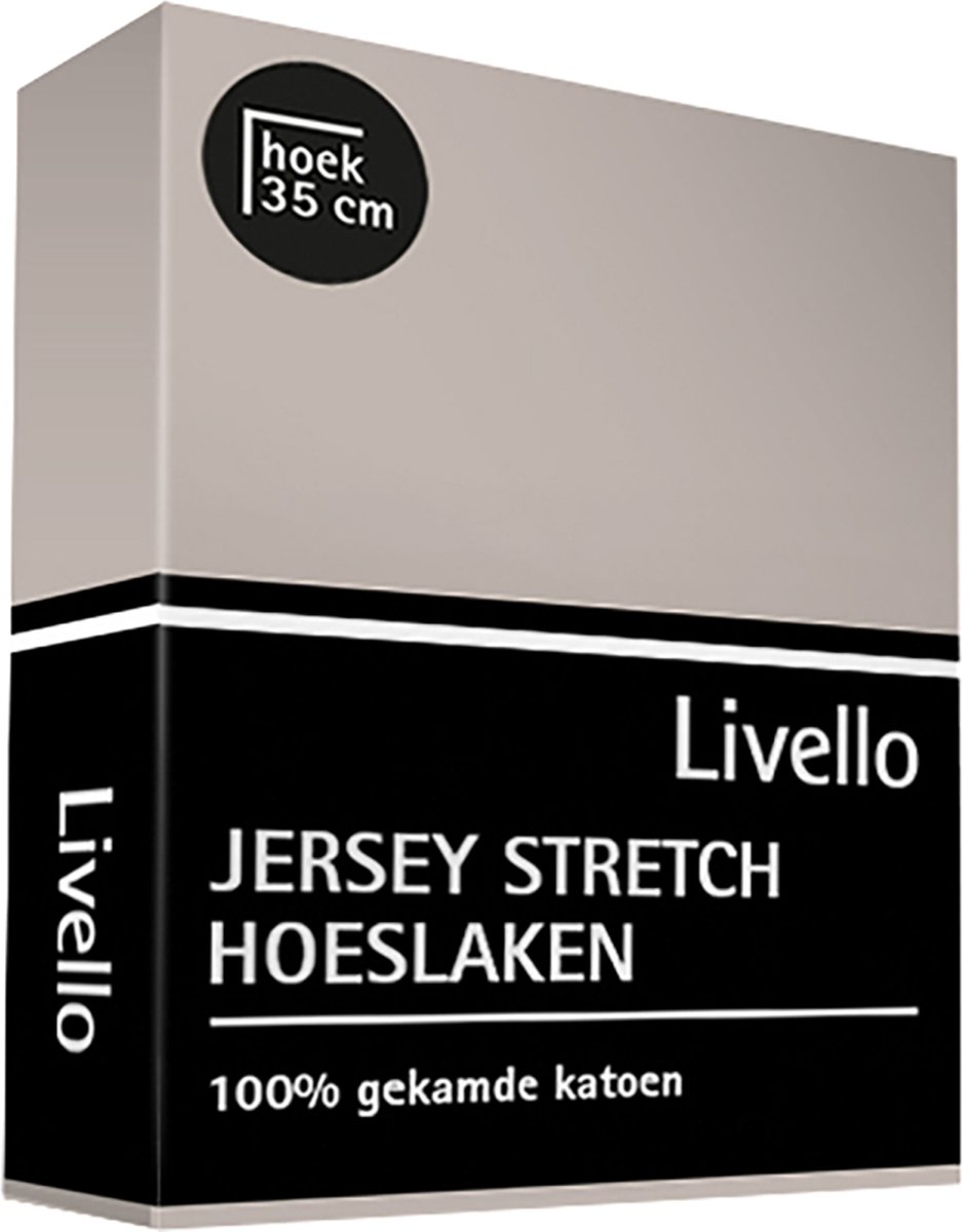 Livello Hoeslaken Jersey Stone 90 X 220 Cm - Beige