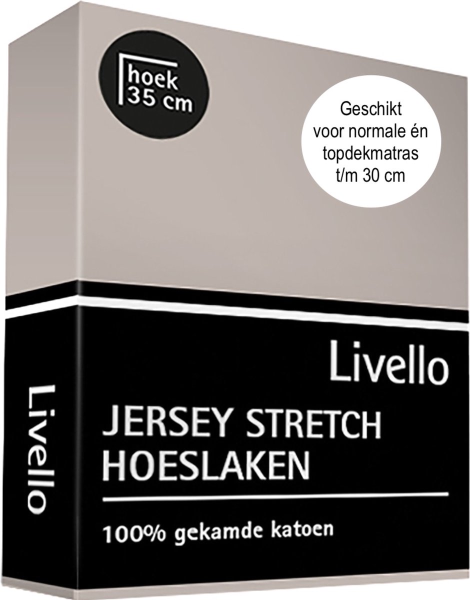 Livello Hoeslaken Jersey Stone 140 X 200 Cm - Beige
