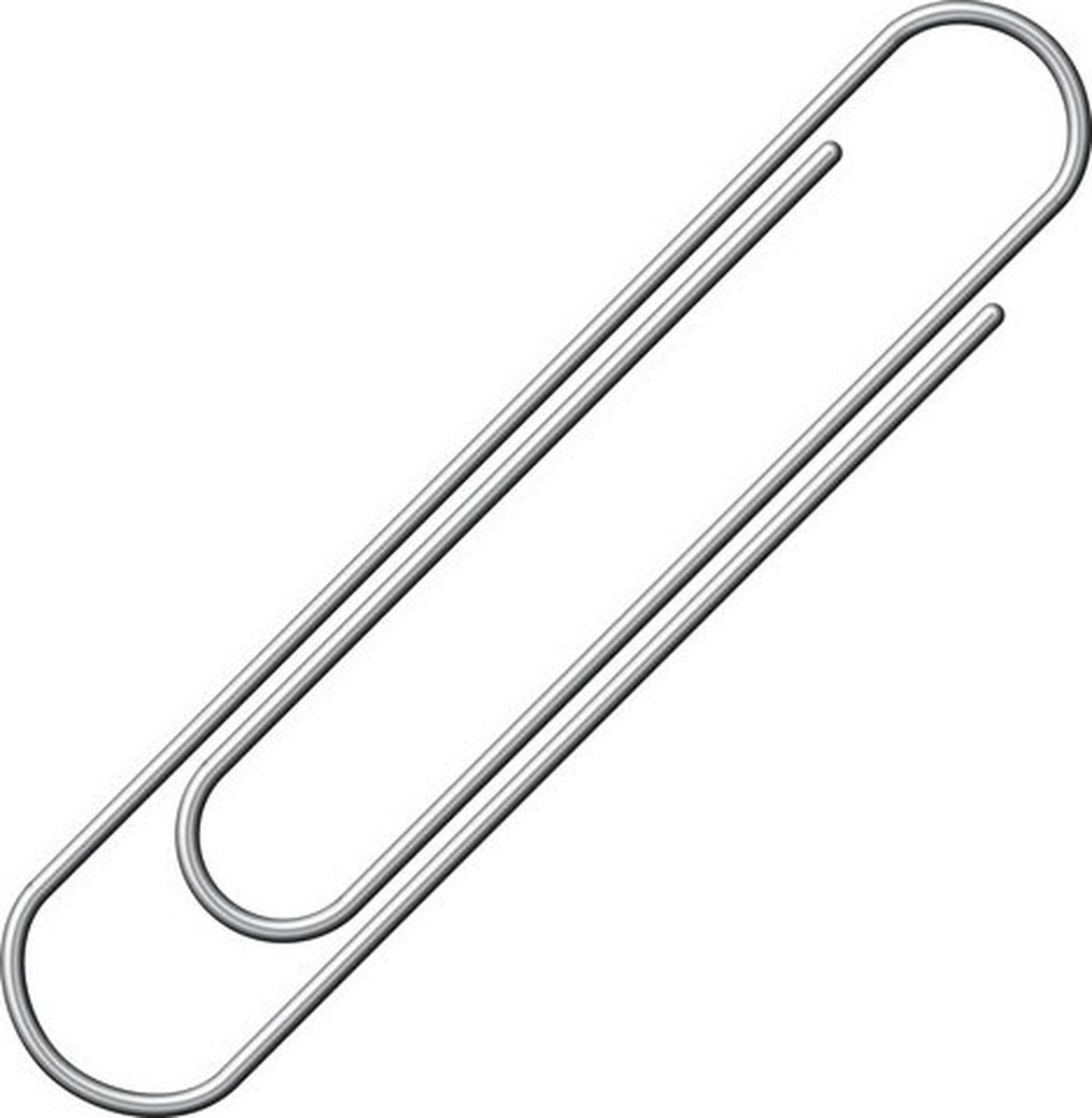 200x Stuks Grote Zilveren Paperclips 50 Mm - Paperclip - Silver