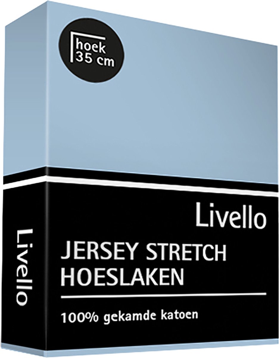 Livello Hoeslaken Jersey Sky 90 X 200 Cm - Blauw