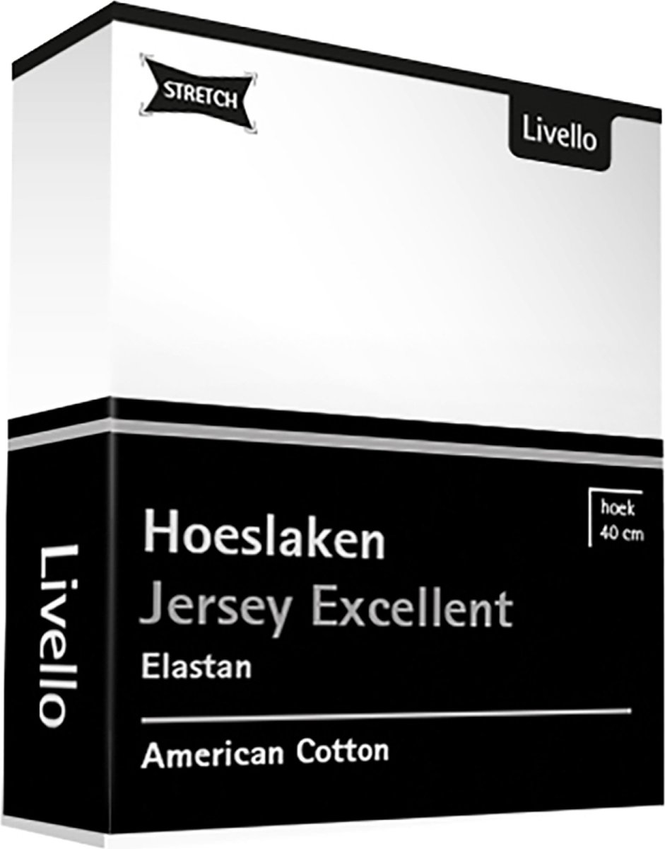 Livello Hoeslaken Jersey Excellent White 90 X 200 Cm