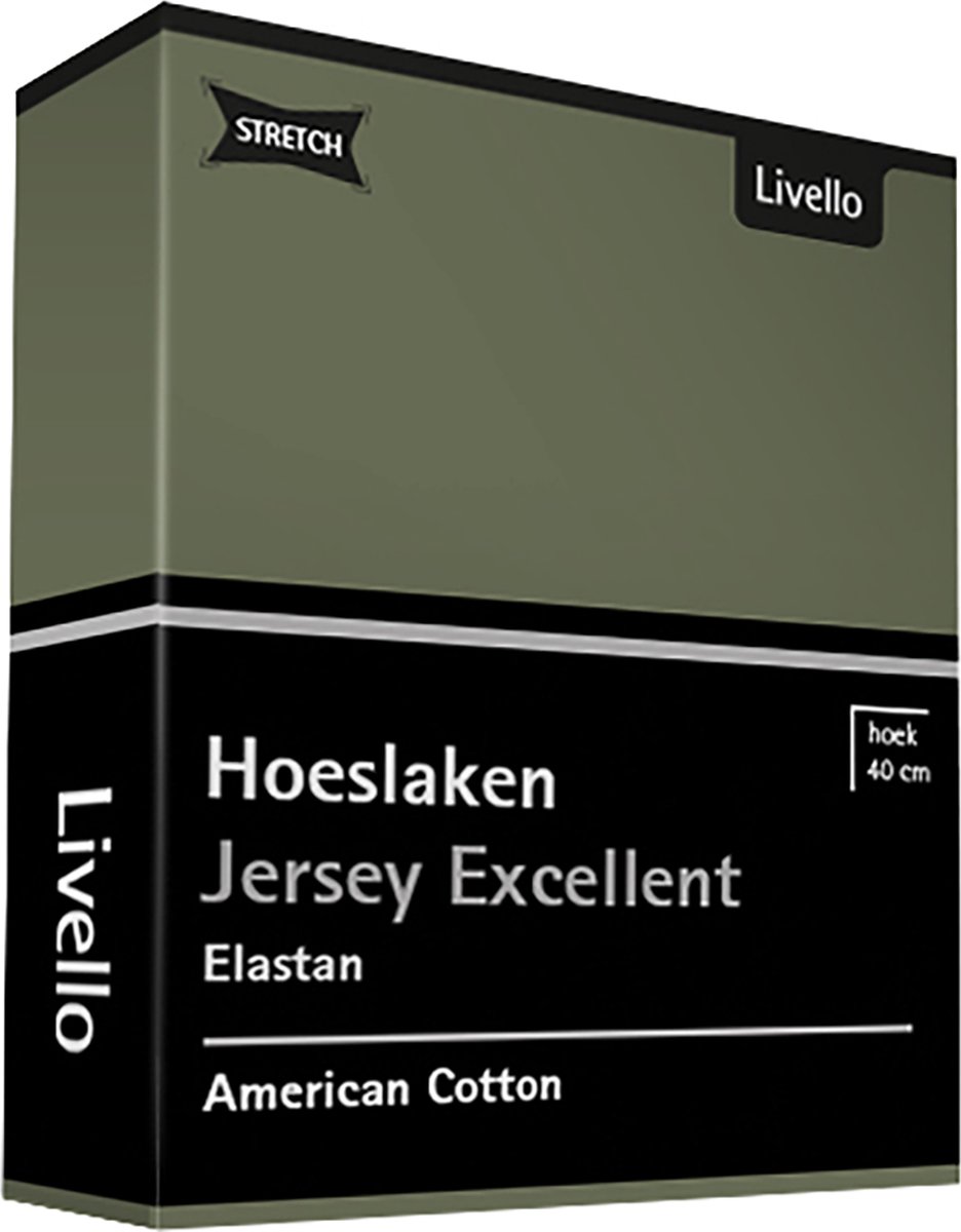 Livello Hoeslaken Topper Jersey Excellent Green 90 X 200 Cm - Groen