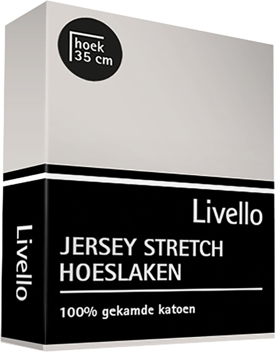 Livello Hoeslaken Jersey Licht 90 X 220 Cm - Grijs