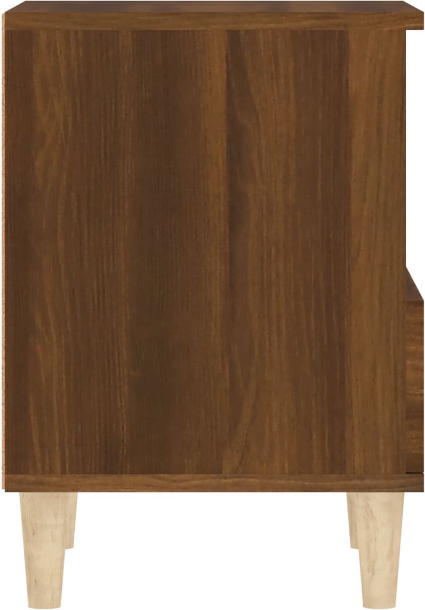 Vidaxl Nachtkastjes 2 St 40x35x50 Cmeikenkleurig - Bruin