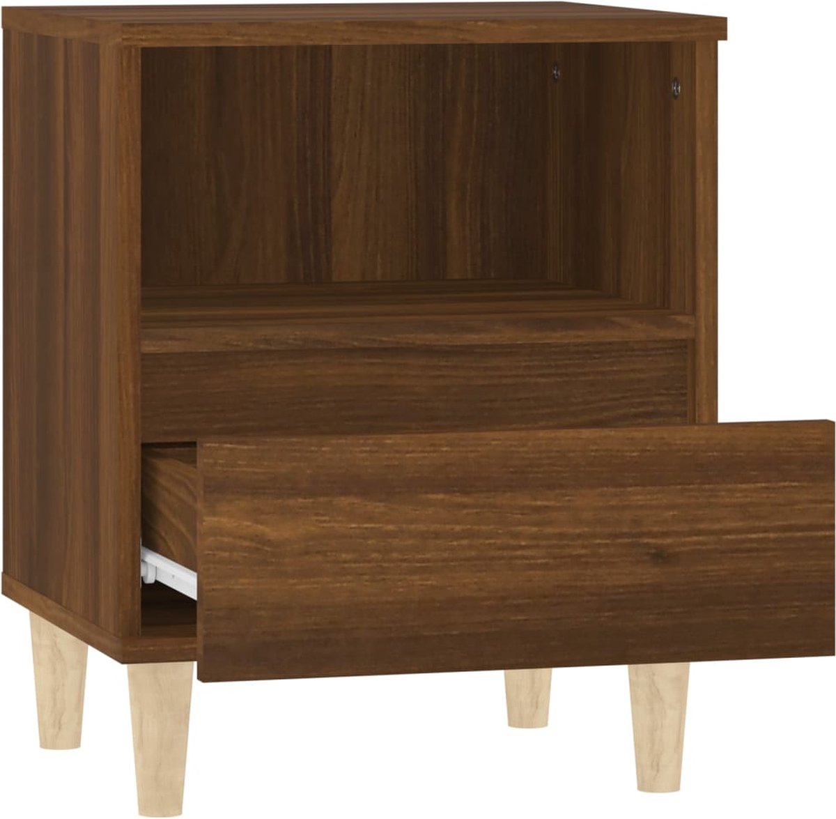 Vidaxl Nachtkastjes 2 St 40x35x50 Cmeikenkleurig - Bruin