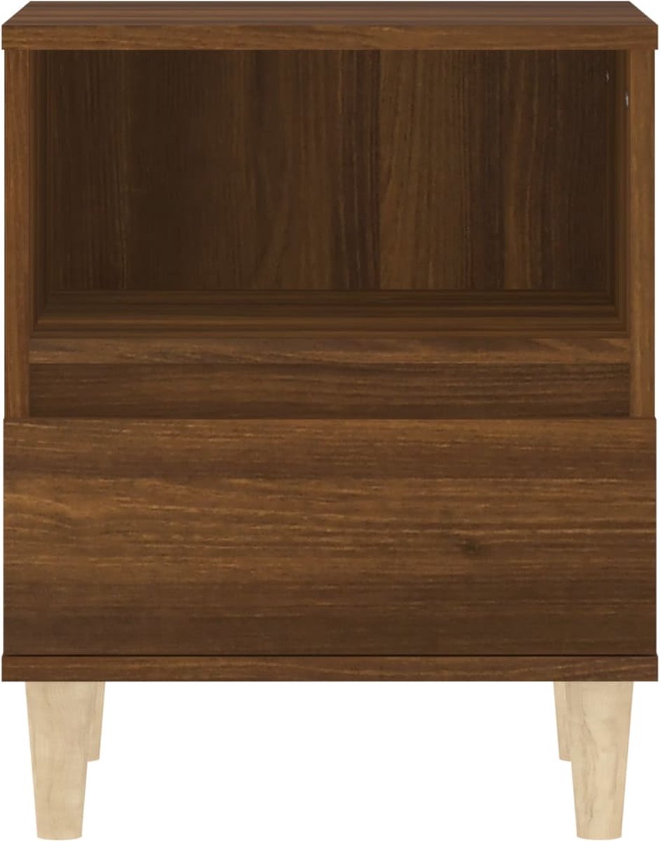 Vidaxl Nachtkastjes 2 St 40x35x50 Cmeikenkleurig - Bruin